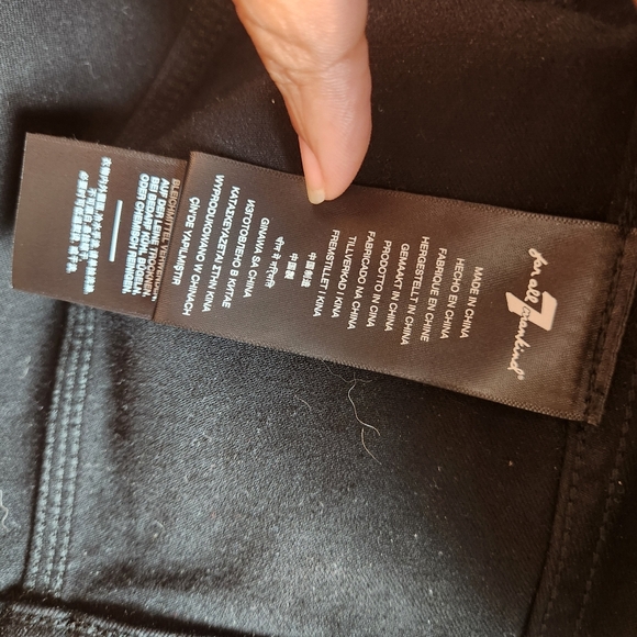 7 Seven for all Mankind Denim Black Wax Coated Jacket - Picture 7 of 13